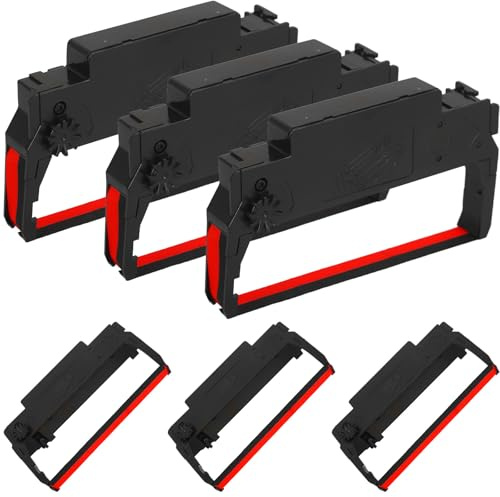 CAXUSD Farbbandhalter Schwarz aus Kunststoff 6 Stück Einfacher Austausch und Schnelle Installation für Drucker und Registrierkassen Kompatibel für Kassen und Druckmaschinen