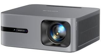 Beamer 4K Beamer Heimkino 4K Unterstützt Auto Trapezkorrektur Smart Tageslicht ProjektorWiFi6 Bluetooth 5.2 Grau