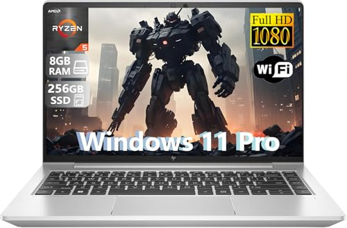 HP EliteBook 645 G9 Business Ordinateur Portable, 14 Pouces FHD (1920x1080) Ordinateur Portable, AMD Ryzen 5 Pro 5675U, RAM 8 Go, SSD 256 Go, Clavier US QWERTY, Windows 11 Pro (reconditionné)