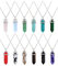 eBoot 12 Pièces Collier Hexagonal Colliers à Pierres Précieuses à Quartz à Quartz Pointé avec Sac à Rangement, 12 Couleurs