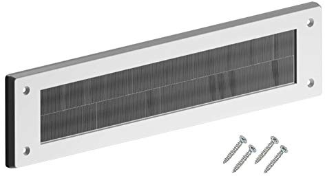 Merriway BH05980 StormSeal Letter Mail Box Brush Cover Draught Excluder for Internal Use, 343 x 80mm (13.1/2 inch x 3.1/8 inch) - White