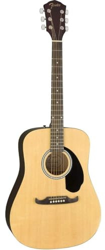 Fender FA-125 Dreadnought Acoustic Guitar, Walnut Fingerboard, Natural, Includes Guitar Carry Bag