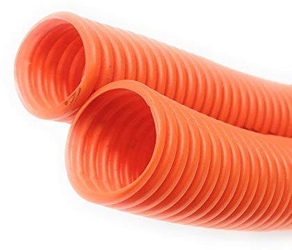 RiteAV - 25 Foot (8 Meter) 1-1/4 Direct Burial Corrugated Conduit For Outdoor Ethernet And Or Fiber Optic Cables with Pull String (1-1/4 x 25 ft)