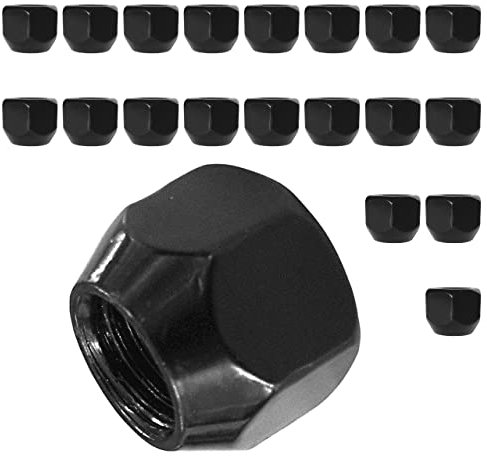 20x Radmuttern für Stahlfelgen M12x1,5 SW19 schwarz kompatibel mit Ford, Mazda, Toyota