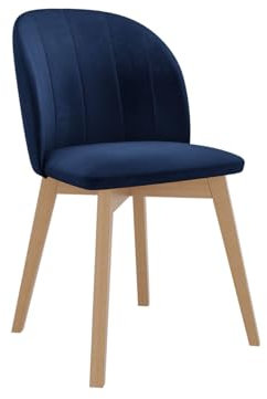 Mirjan24 Esszimmerstuhl Fresote, Sessel, Polsterstuhl, Buchenholz Beine, Samtbezug Loungesessel für Arbeitszimmer, Wohnzimmer, Schlafzimmer, Küche, Farbauswahl (Natur, Magic Velvet 2216)