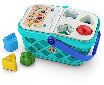 Baby Einstein + Hape Cesta de la Compra Juguete para Simular IR de Compras con Sonidos Reales y música, a Partir de 9 Meses