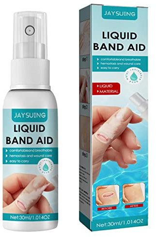 Líquido Bandage Spray - Yeso Líquido, 30ml Impermeable y Transpirable de Secado Rápido, Película Protectora Transparente para Heridas