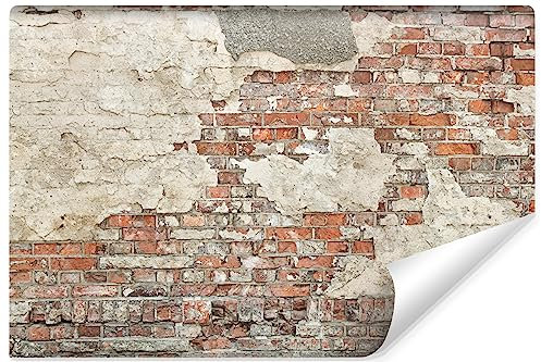 Muralo - Carta da parati 3D effetto pietra – Carta da parati in tessuto non tessuto – effetto 3D – Carta da parati per soggiorno e camera da letto – motivo mattoni – Br. 135 cm x altezza 90 cm