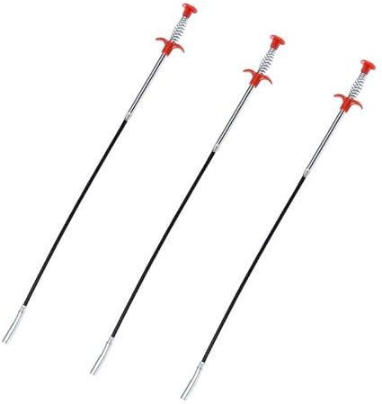 3 pinze per artigli, 60 cm, flessibili e potenti, escavatore per canali, con gancio di presa, quattro artigli, che piegano l'escavatore per rifiuti e lavelli