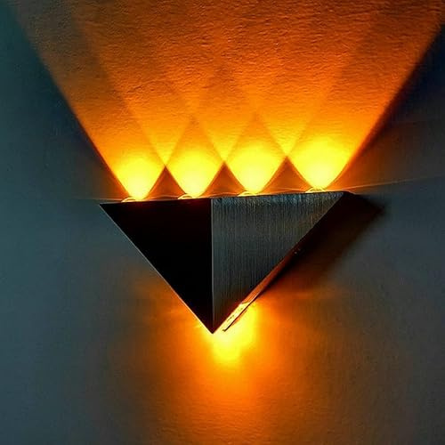 ATMO Up and Down Wall Lamp, 5W Indoor Modern Wall Wash Lights Uplighter Downlighter Wall Sconce Lighting (Yellow)