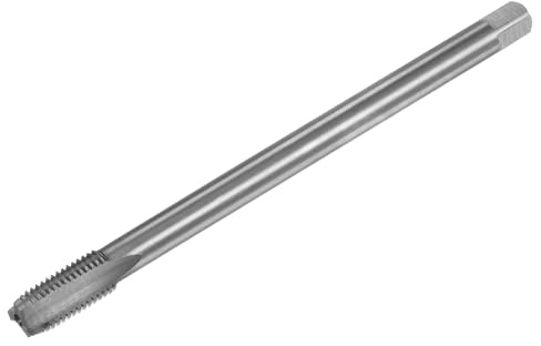 sourcing map Taraud fileté métrique M10 x 1,25 H2 130 mm extra long à cannelure droite filetage fraiseuse tarauds tarauds outil de réparation