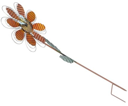 MERRYHAPY Iron Art Windmill Garden Decor Rotating Spinners Outdoor Pinwheel Decor