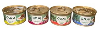 Oasy Caprice TERRINE per gatti adulti e cuccioli di tutte le taglie GUSTI ASSORTITI | 12 scatolette da 85 grammi l'una.