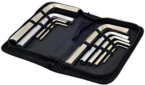 HOHXEN L-Typ Schraubenschlüssel Set, 9 Stück Inbusschlüssel Set mit Oxford Tuch Verpackung Tasche, Hex Long Arm L-förmige Schraubenschlüssel Set - 3mm/4mm/5mm/6mm/8mm/10mm/12mm/14mm/17mm