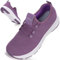 ZYYZ Wide Fit Trainers for Women Arch Support Extra Wide Toe Box Non-Slip Road Running Shoes Lightweight Mesh Breathable Sneakers for Gym Fitness Jogging Walking 8817 Purple 39