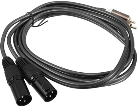 Toyvian Câble Audio Stéréo 2 Rca Mâle Vers 2 Xlr Mâle 1,5 M, Connecteurs Robustes Résistants Aux Interférences, Compatible Table De Mixage Et Amplificateur, Transmission Sonore Claire Et Stable