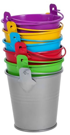 GRIRIW Blecheimer Für Partygeschenke. Stabile Metalleimer Für Dekorative Blumentöpfe.