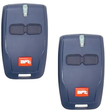 2PCS 433MHz For BFT Garage Door Remote, Universal Garage Door Opener Remote, Compatible with BFT Mitto 2 Gate Opener, 2-Channel Key Fob with Key Ring