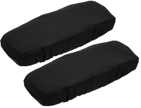 sourcing map Chair Armrest Slipcovers Covers, 22 x 7cm Polyester Removable Seat Hand Rest Protector for Office Chairs Desk Chair(Black)