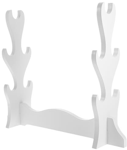 ifundom Porte en Bois Massif Support Décoratif Présentoir Horizontal pour Lames Support de Table pour Flûtes pour Exposition Domestique Décoration Intérieure