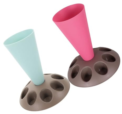 MAGICLULU 2PCS Pastry Bag Holder Stand Icing Bag Organizer with Slots for Piping Tips Convenient Storage for Baking Accessories Easy Clean Removable Base