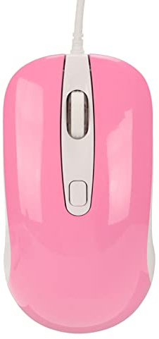 Denash Wired Gaming Maus RGB Backit Ligit 3500DPI Ergonomisches Design Hoher Genauigkeit für Computerspiel -Enthusiasten ABS/Black (PINK)