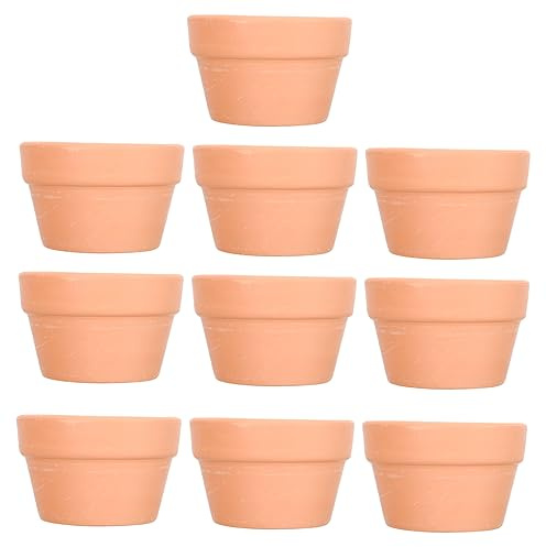 Kisangel 10 pièces Lot de Pots à Fleurs Terre Cuite Rouge Pots Décoratifs pour et Orchidées Phalaenopsis pour Jardinage Dintérieur et Extérieur Design Simple et Durable Dimensions