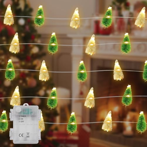 JOKILY Guirlande lumineuse de Noël, éclairage de Noël, décoration de table, décoration de Noël, décoration de Noël pour l'intérieur et l'extérieur, décoration d'arbre, cheminée, décoration de fête