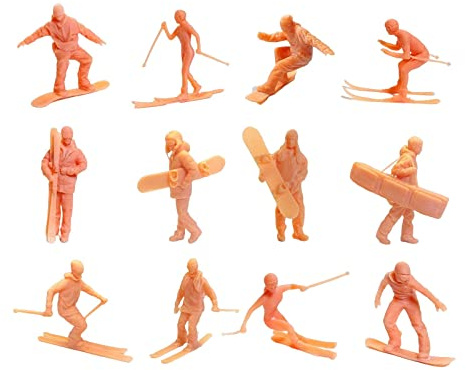 CRDARAAV Figuras de esquí modelo de muñeca de resina para bricolaje, miniaturas, decoración de escritorio de jardín, piel 87