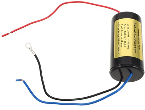 Angoily Filtro Antirumore Auto 10 Amp Isolatore Soppressore di Rumore per Amplificatore e Alternatore, Accessorio Elettronico per Installazione Audio Auto, Compatibile con Sistemi