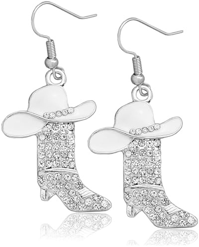 Cowgirl Stiefel Ohrringe, Vintage Cowboy Ohrringes, Cowgirl Ohrringe, Ohrringes Damen, für Partys im Spanischen Cowboy-Stil, Ein Geschenk für Damen