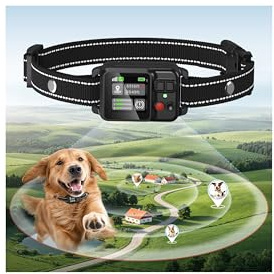 PawCoveLove GPS Wireless Dog Fence, Outdoor Pet Collar, Beep & Vibration Modi