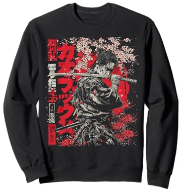 Samurai Guerriero Rosso Ragno Giglio Fiore Anime Otaku Giapponese Felpa