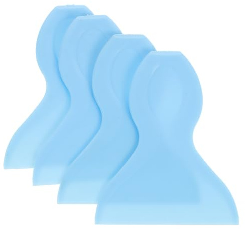 GANAZONO 4 Pezzi Spatola per Pellicole Auto in Plastica Blu Impugnatura Ergonomica, Strumento Pratico e Facile da Usare per Applicazione e Pulizia Vetri