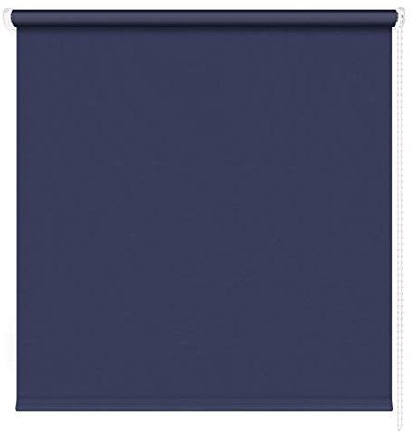 Kettenzugrollo Seitenzugrollo Fenster Rollo 13 Farben Breite 60 - 220 cm Länge 180 und 230 cm blickdicht halbtransparent lichtdurchlässig Sonnenschutz Blendschutz (Größe 140 x 180 cm Farbe Marine)
