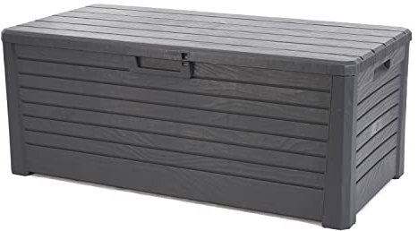 Toomax baule Florida con seduta, finitura effetto legno, colore antracite, dimensioni 148x72x60h cm