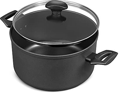 Prestige Tougher Stock Pot with Lid - Induction Stock Pot with Scratch Resistant Non Stick, Stay Cool Easy Grip Handles,24cm, Stockpot