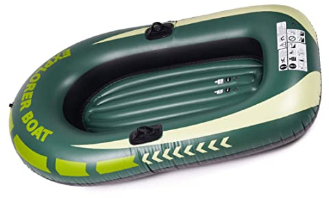 Aufblasbares Boot schlauchboot-Set Verdickte Ruderboote Für Kinder Eine Person PVC-schlauchboot Zum Bootfahren, Angeln Oder Spielen Auf Seen, Flüssen, Grün