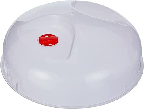 Wolfcut Mikrowellenabdeckhaube, Mikrowellenabdeckung, Mikrowellendeckel, Deckel, Abdeckung und Abdeckhaube für Mikrowelle 24,5 cm, BPA-frei mit rotem Ventil