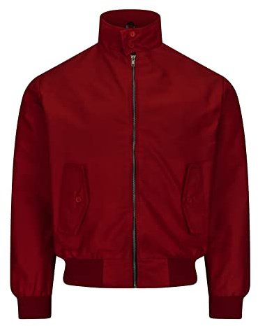 Generation-Plus+® Men's Vintage Classic Retro Scooter Harrington Jacket - 1970'S Bomber Mod Skin Tartan Lining Trendy Coat Plus Size S-5XL