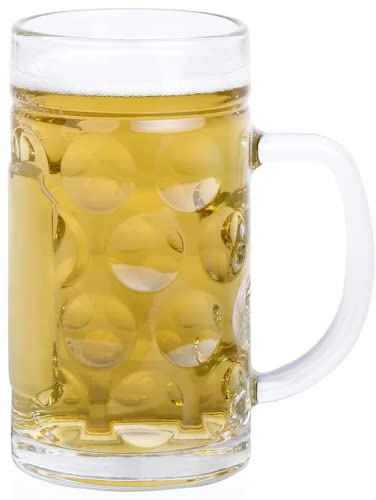 AIOS Robust Plastic Dimpled Beer Stein/Tankard/Mug with Handle. Capacity 520ml.