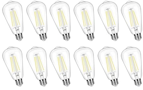 winsaLED 12 Pack LED Bulbs 100W Equivalent, 5000K Daylight, 9W, High Bright 1250LM, E26 Medium Base, Vintage Light Bulb for Home Lighting Fixtures, Non-Dim, CRI90