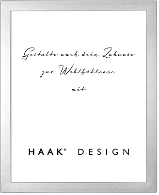 Haak Bilderrahmen modern stabil Tokio ANTIREFLEX/Entspiegelt Alu geschliffen 24 X 30 cm Rahmen für Puzzle Bilder Poster XXL Größen