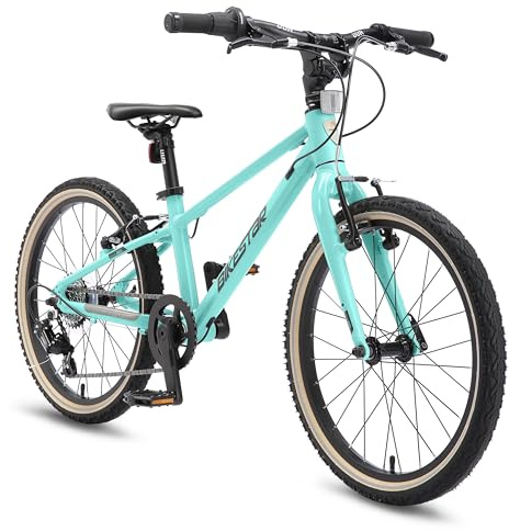 BIKESTAR Leichtgewicht 8 kg Kinder Fahrrad Aluminium ab 6 Jahre | 20 Zoll 7 Gang Shimano | Mint