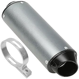 ENLIGMA Motorräder Auspuffanlage 1 Set Motorrad Auspuff Schalldämpfer Auspuffrohr Schwanz Abschnitt Silencing System 28mm / 32mm / 38mm Für Dirt Pitbike ATV(Gray 38mm)