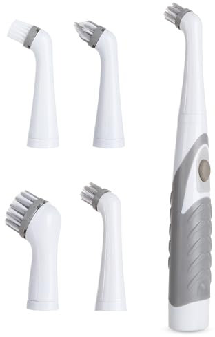 ASAB Electric Cleaning Brush 4-in-1 Electric Scrubber with Replacement Heads Automatic Cordless Power Scrubber for Kitchen Bathroom Tiles Bath Shower