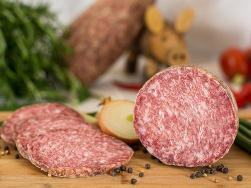 Original Eichsfelder Feldgieker 330g I Fleischerei Weber I Regionale Spezialität I Schlachtwarm verarbeitet I Eigene Schlachtung I Naturgewürze I Luftgetrocknet I ca. 3 Monate gereift