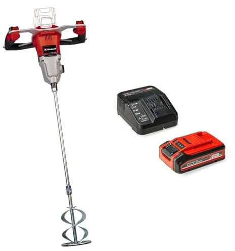 Einhell Professional Malaxeur de peinture et mortier sans fil TP-MX 18-2 Li BL Solo Power X-Change (18V, engrenage 2 vitesses, moteur Brushless, 720tr/min max) avec Batterie 4,0Ah PLUS et Chargeur