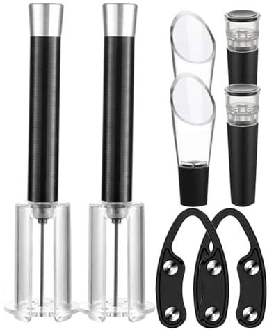 Wzxksoac Juego de Apertura de Vino, Bomba de PresióN de Aire, Abridor de de Vino, Sacacorchos FáCil, Sacacorchos, Abridor de Vino, Regalos para Amantes del Vino