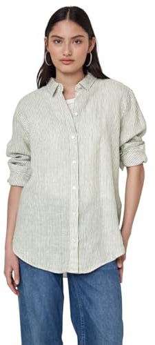 Street One Studio randig skjortblus, Peridot Green, 36